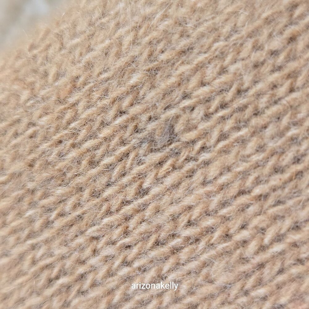 Portolano Cashmere Knit Scarf Tan - Picture 3 of 9